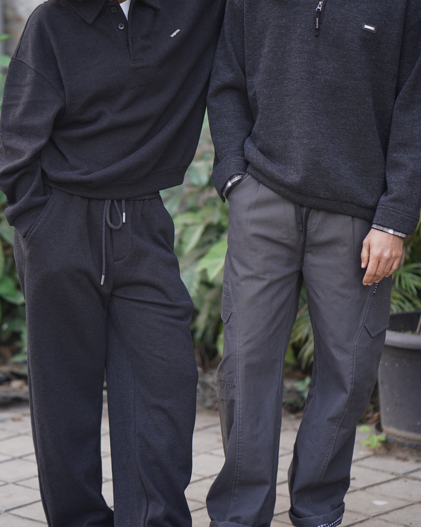 velvety lined grey Sweatpants