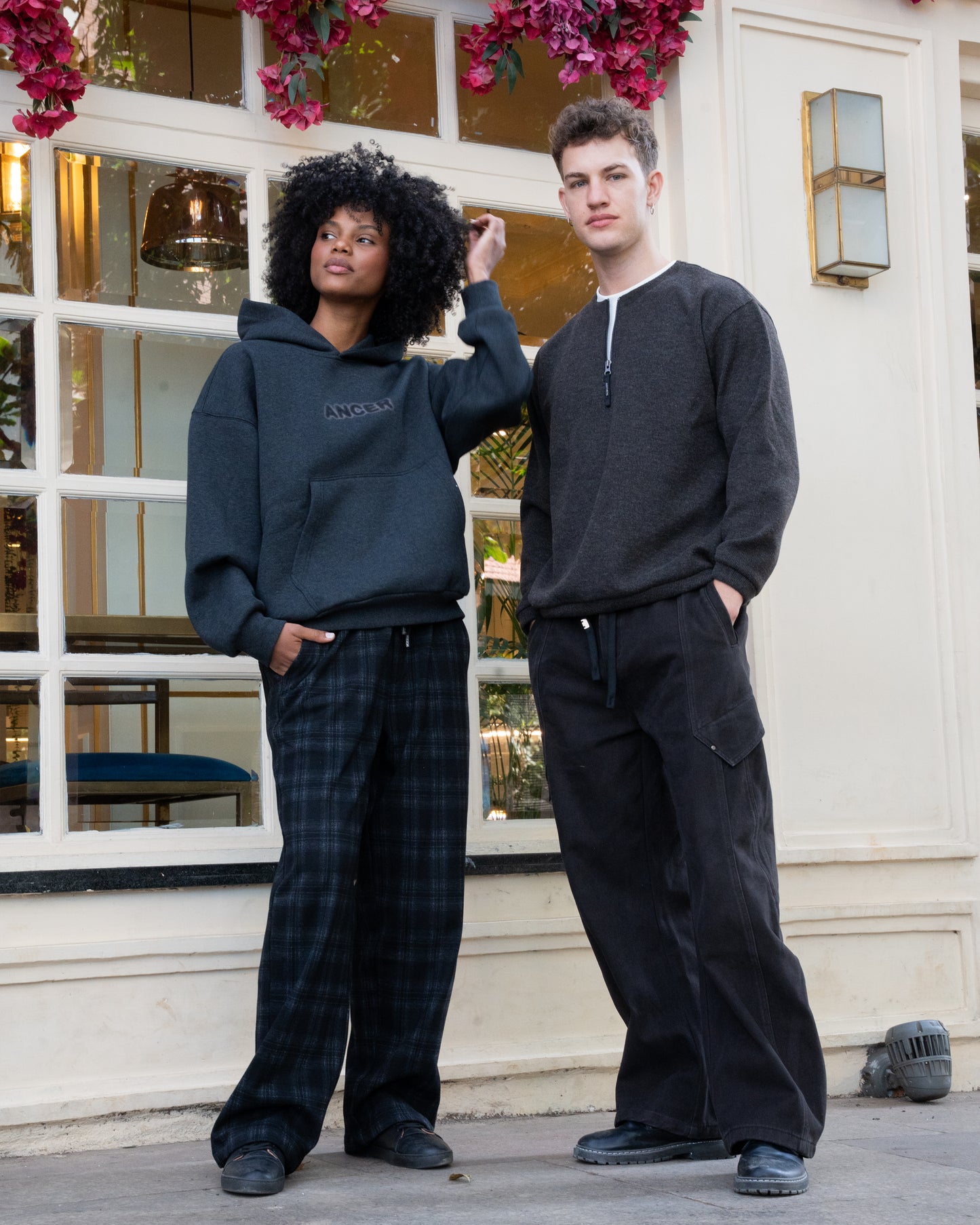 Velvety lined hoodie