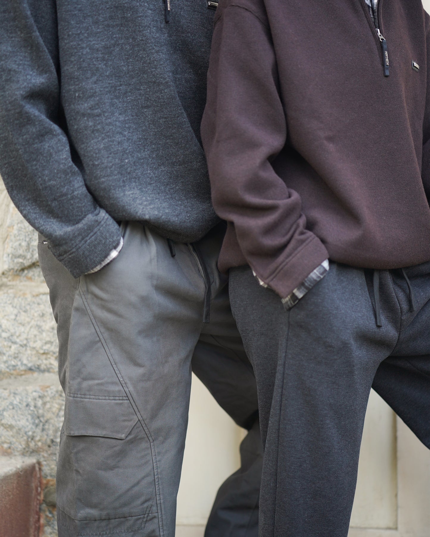 Layered zipper sweatshirt