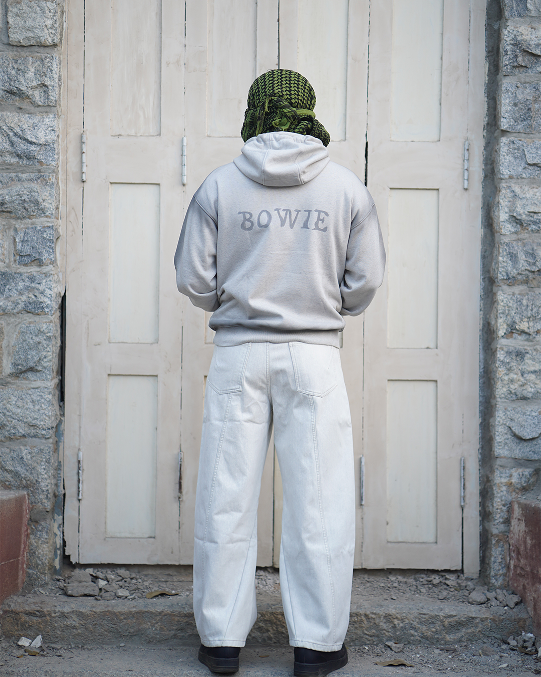 Light Grey velvety cotton twill denim