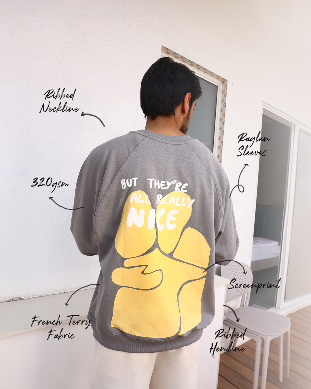 STEEL GREY SWEATSHIRT