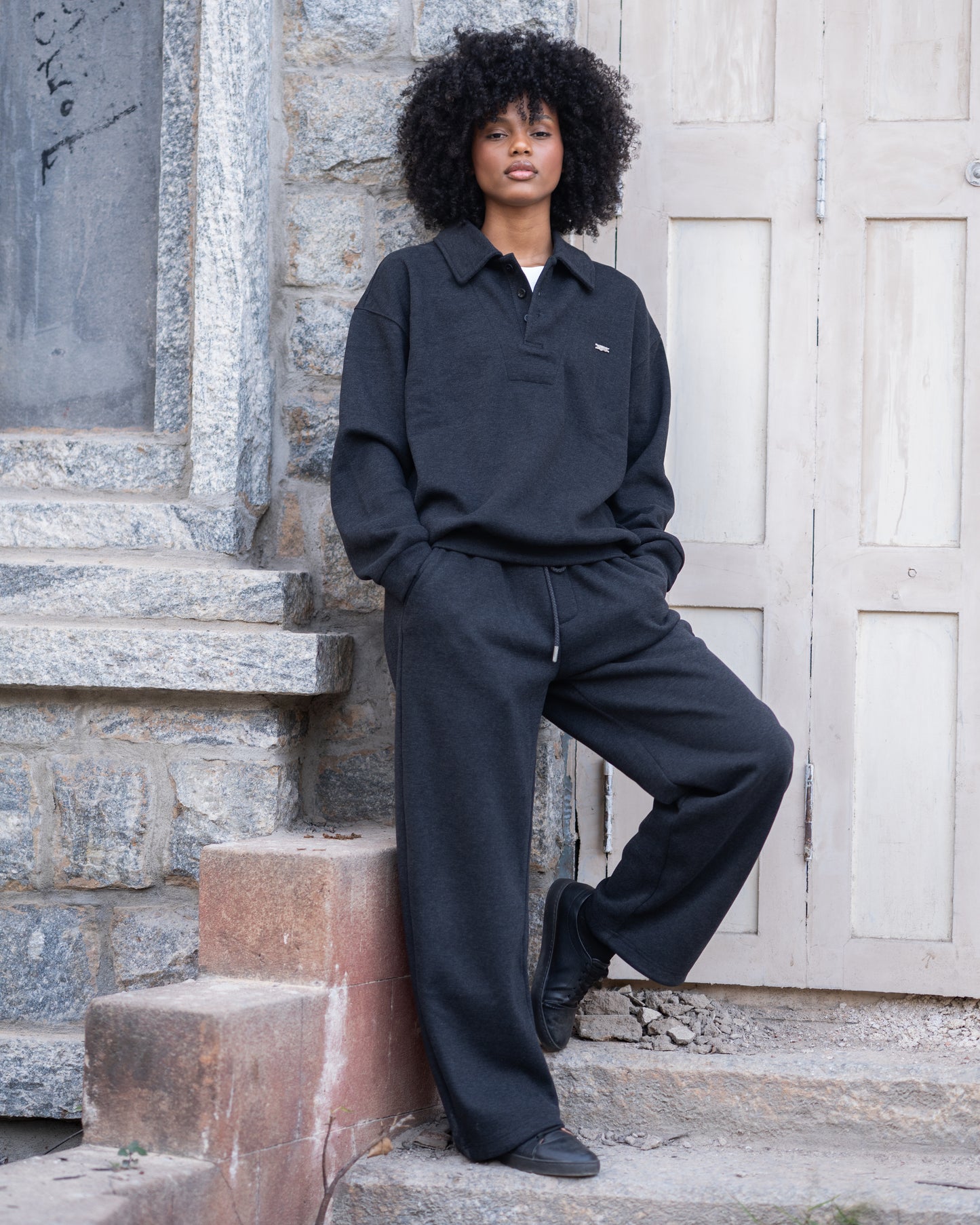 velvety lined grey Sweatpants