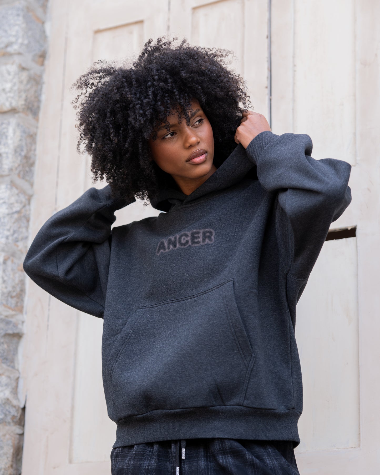 Velvety lined hoodie