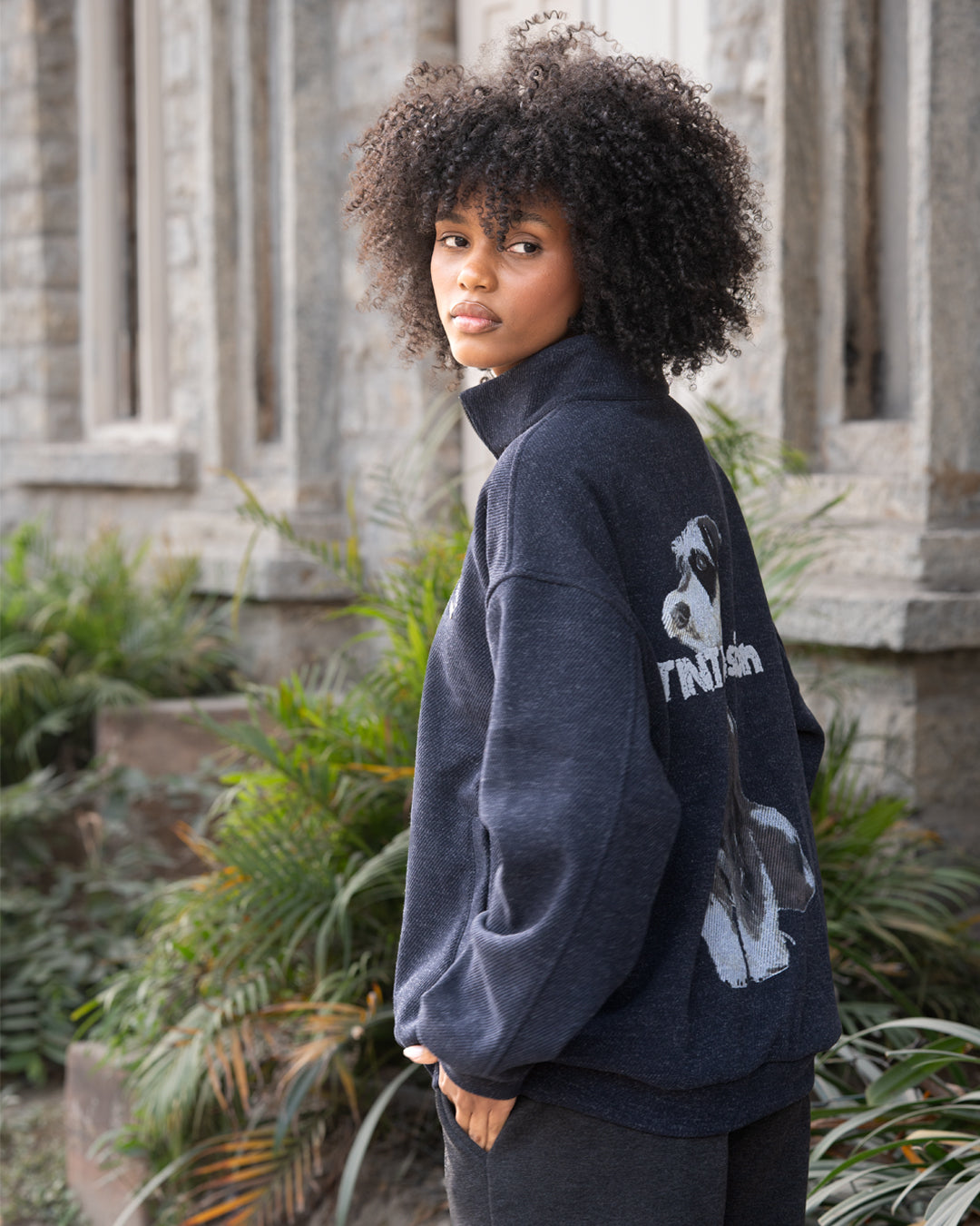 Quarter zipper sweatshirt