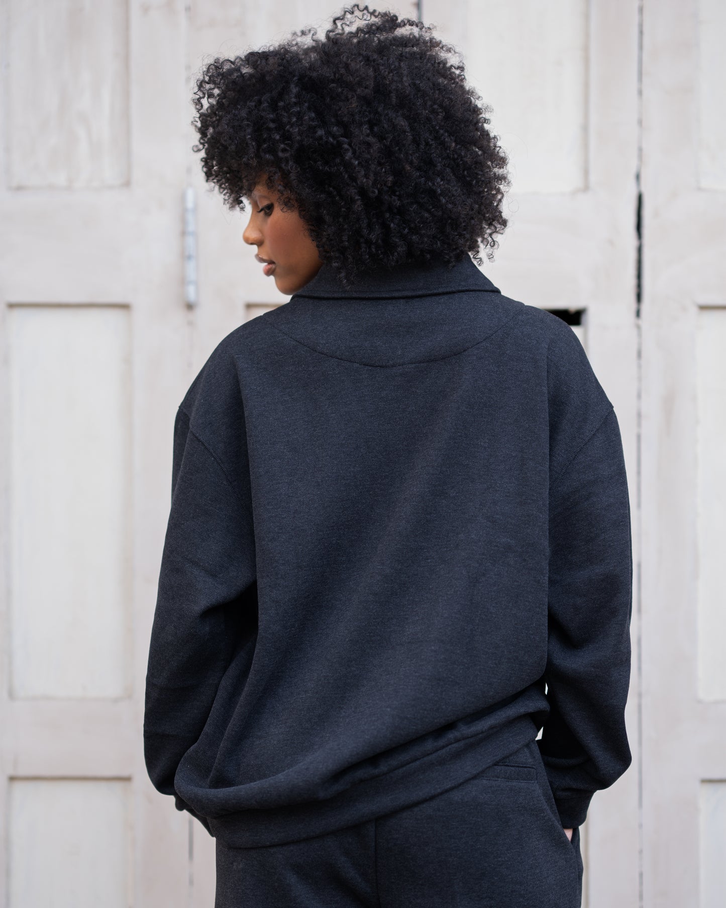 Layered rugby sweatshirt