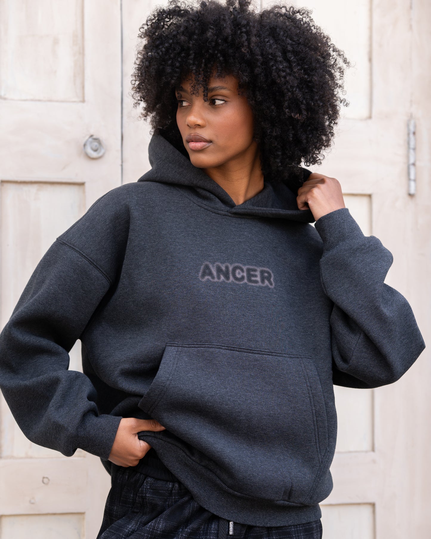 Velvety lined hoodie