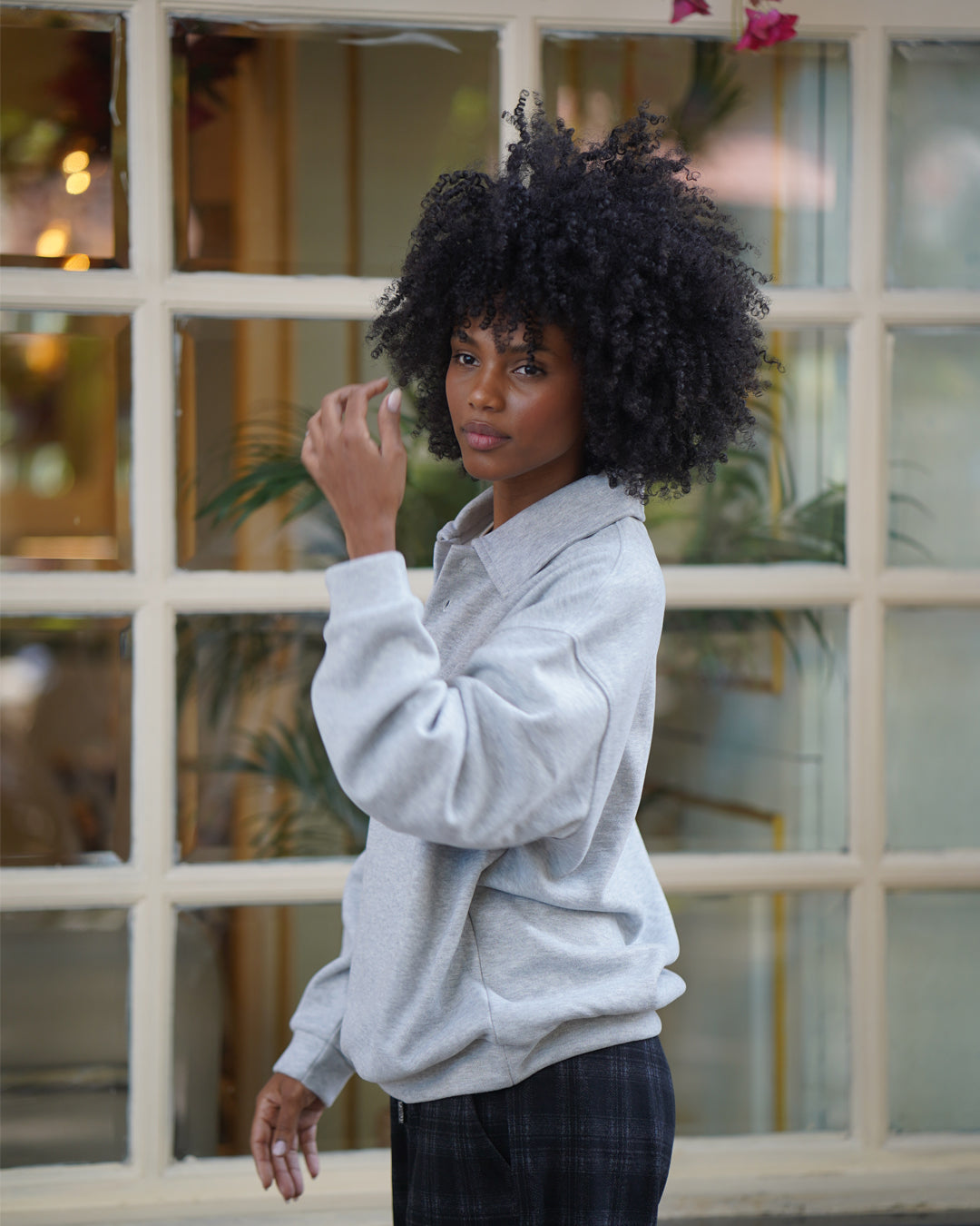 Layered rugby sweatshirt