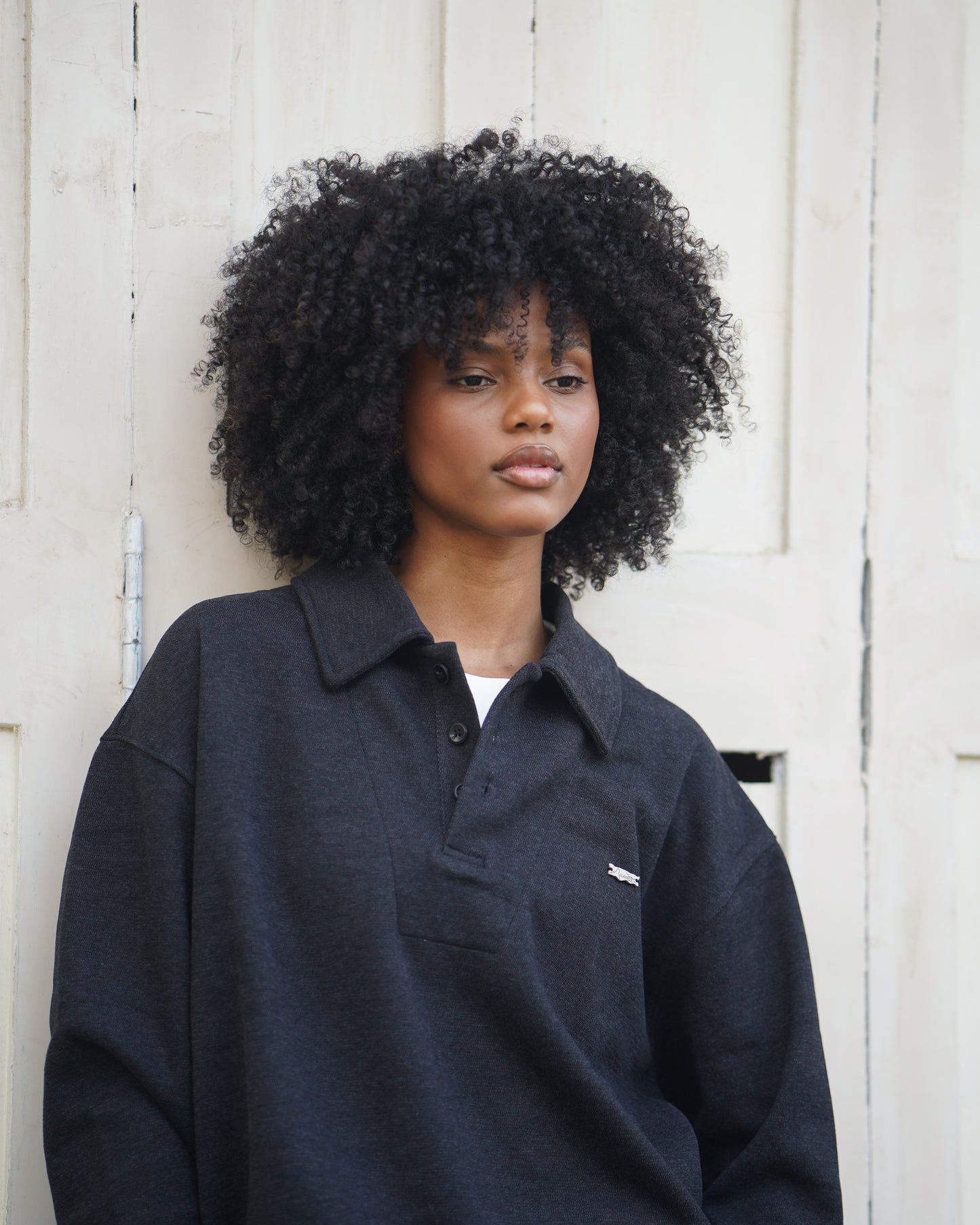 Layered rugby sweatshirt