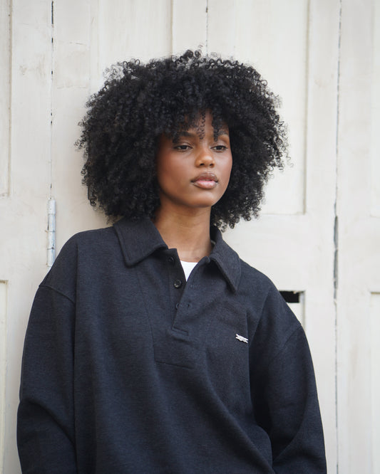 Layered rugby sweatshirt