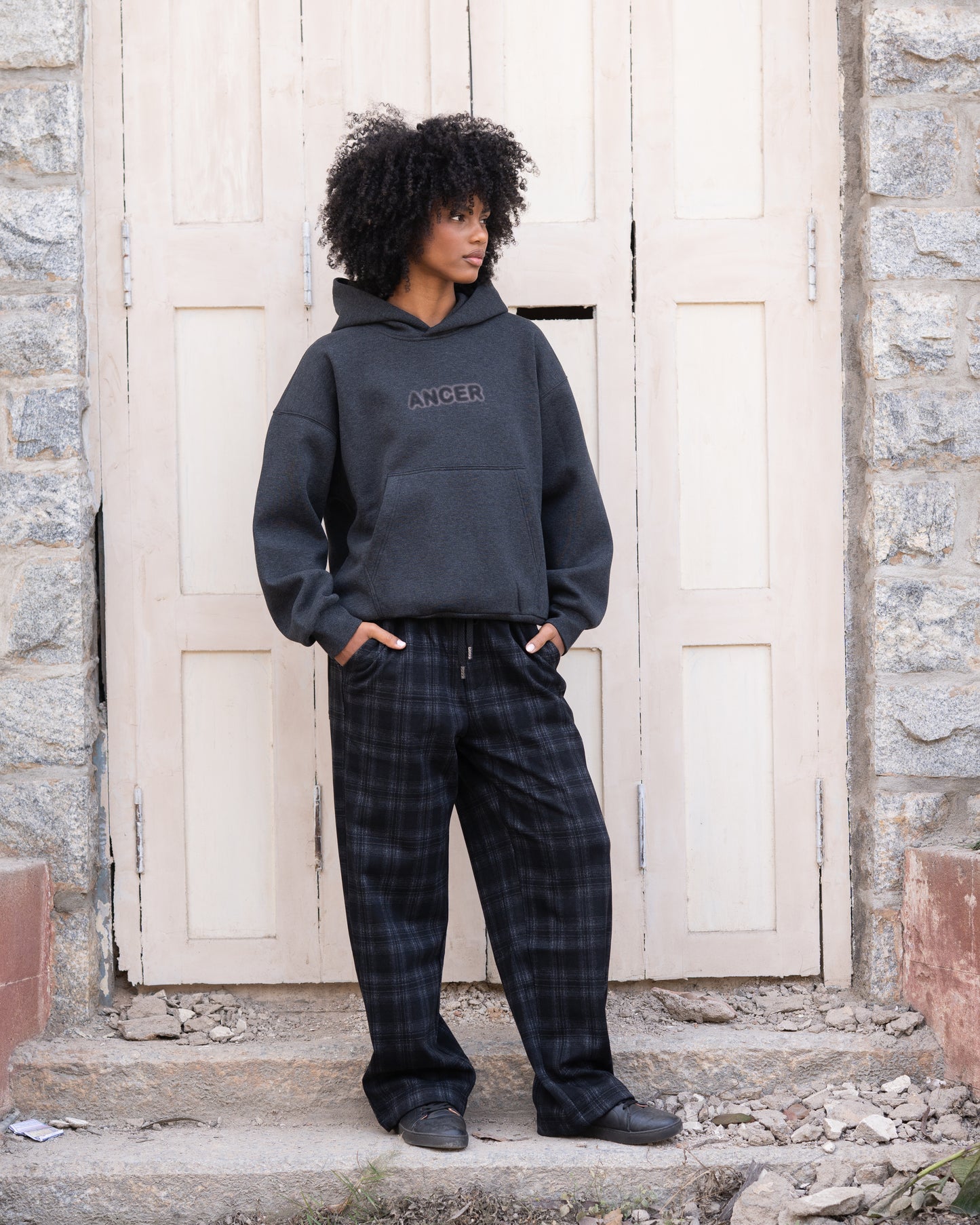 Velvety lined hoodie