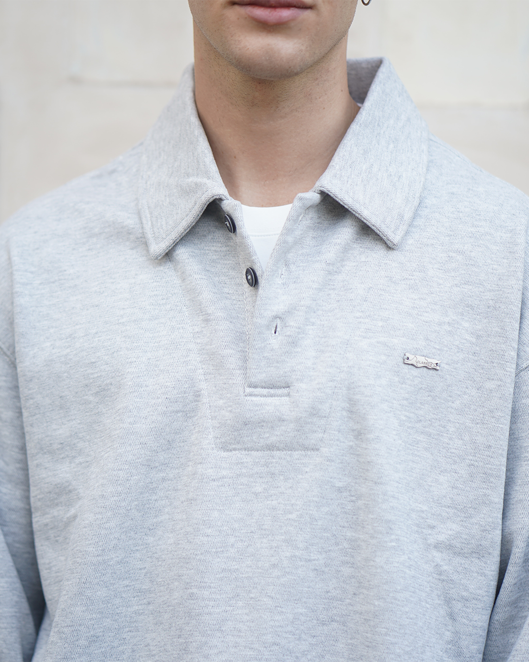 Layered rugby sweatshirt