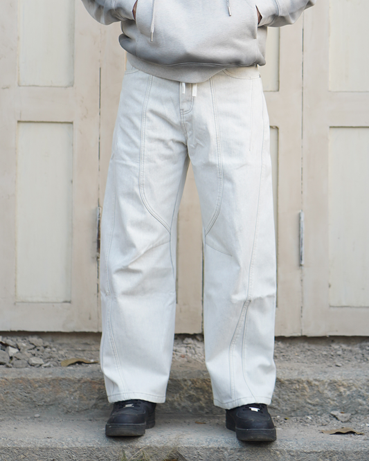 Light Grey velvety cotton twill denim